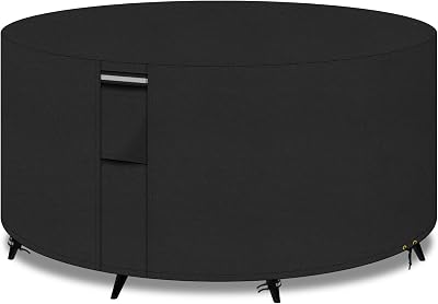 PATIO PLUS Garden Heavy Duty Round Table Cover 130x71cm 600D Oxford