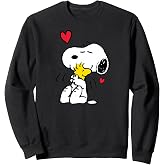 Peanuts Valentine Snoopy and Woodstock Lots of Love Sweatshirt