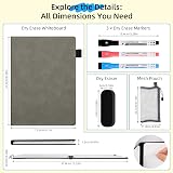 AGM A5 Mini Whiteboard Portable Dry Erase Board with 3 Markers and Pouch view 2