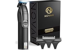 NOVAH Grooming Professional Hair Trimmer for Men, Barber Trimmer Cordless T Trimmers for Barbers