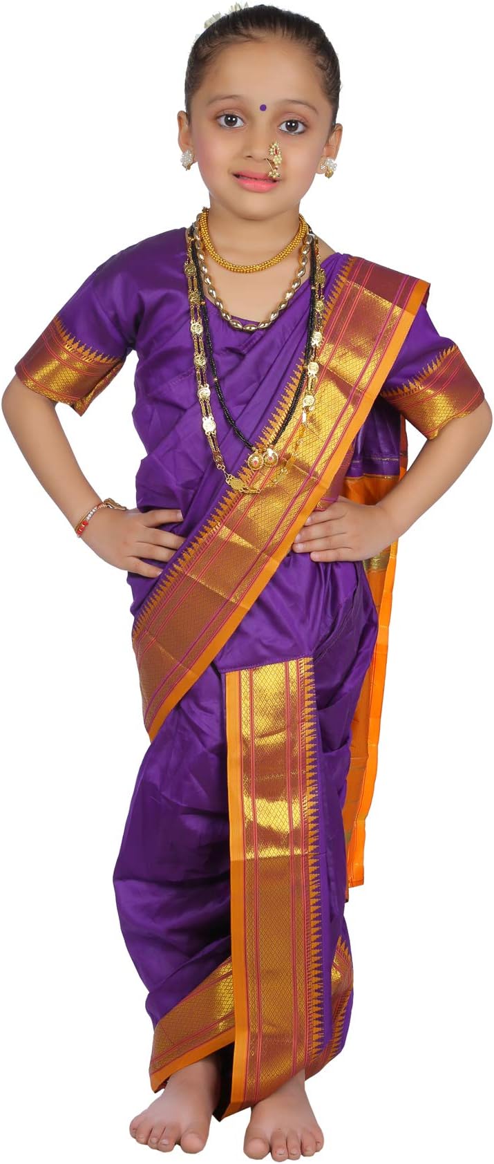 IndiaDressWala Readymade Silk Lavni Maharashtrian Costume