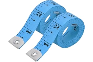 Unitedprime Flexible Tape Measure Pack of 2, Accurate Dual Scale Standard & Metric Measurements Tape,Soft Measuring Tape for Body, Weight Loss Sewing Tailor Craft Ruler 150cm/60 inch