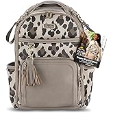 Itzy Ritzy Diaper Bag Backpack – Large Capacity Boss Plus Baby Backpack Diaper Bag Featuring 19 Pockets, Changing Pad, Stroller Clips, and Comfortable Straps (Leopard)