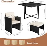 Panana 8 Seater Rattan Garden Dining Set with Table 4 Chairs 4 Stools view 7