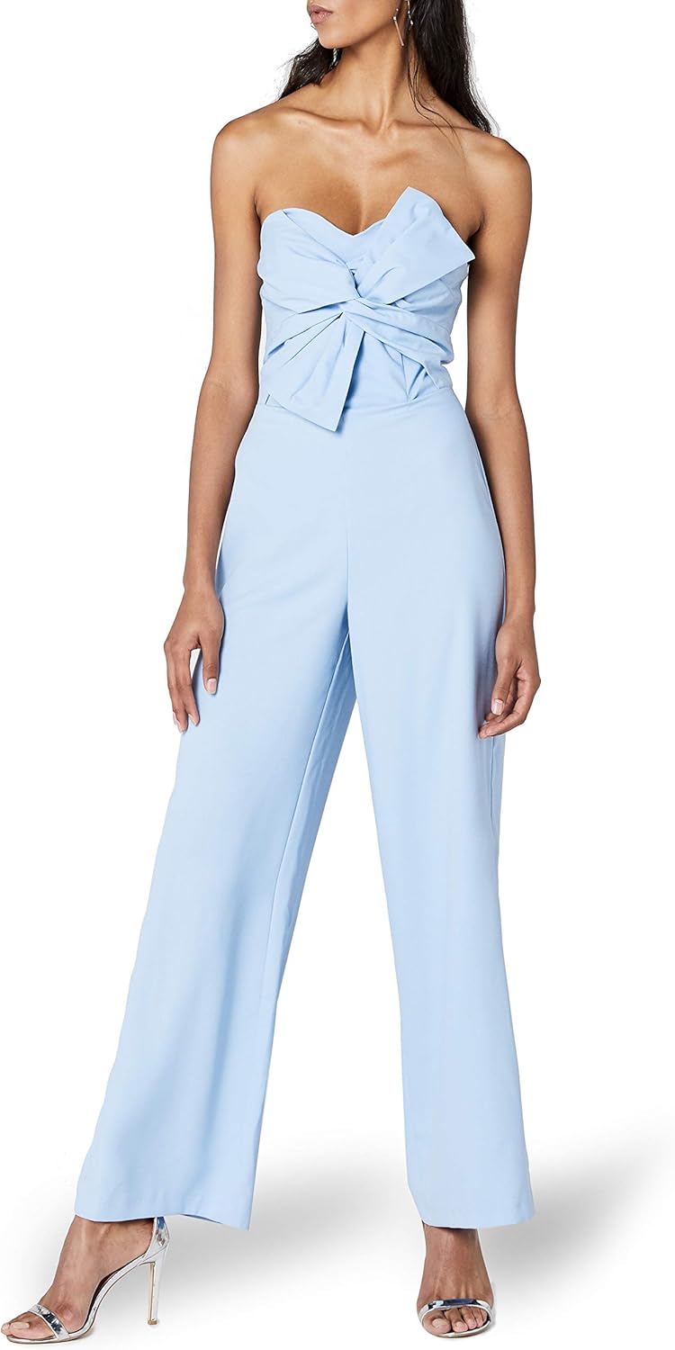 miss selfridge blue jumpsuit
