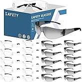 AOOFFIV Clear Safety Glasses Bulk of 24,ANSI Z87.1 Impact Resistant Lens Eye Protection for Lab,Construction