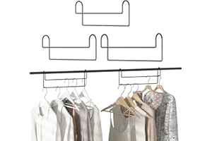 Karlliu 3 Pack 12 Inch Space Saving Hangers for Sorting Clothes Storage Magic Hanger Holder Closet Organizer Metal Heavy Duty Hangers for Shirt Coat Pants Skirt,Home Dorm Apartment Essentials - Black