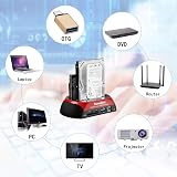 Tccmebius TCC-S862-UK USB 2.0 SATA IDE Dual HDD Docking Station Card Reader Hub view 6