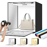 ZKEEZM Light Box Photography 24"x24" with 240LED Lights and 4 Color Backdrops Photo Box with Lights, Foldable Light Box with Adjustable Brightness, 3000-6500K Dimmable Portable Picture Box Shooting