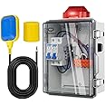 CHENGPI Sump Pump Alarm - High Water Septic Tank Alarm with 110dB Loud Alarm and Large LED Indicator - Automatic Or Manual Start Water Pump for Indoor/Outdoor