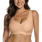 OEAK Womens Jelly Bras No Underwire Seamless Full Coverage Support Lift Pull on Bralette Comfort Everyday Sports Tshirt Bra