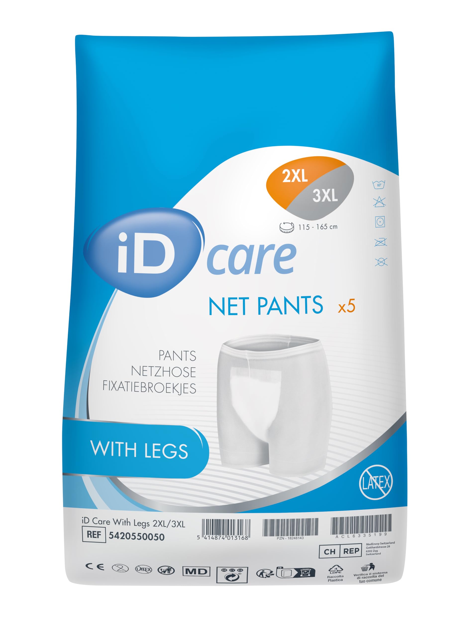 ONTEX ID® Expert Fix Comfort Super - XX Large - 5 Fixation Pants with Legs