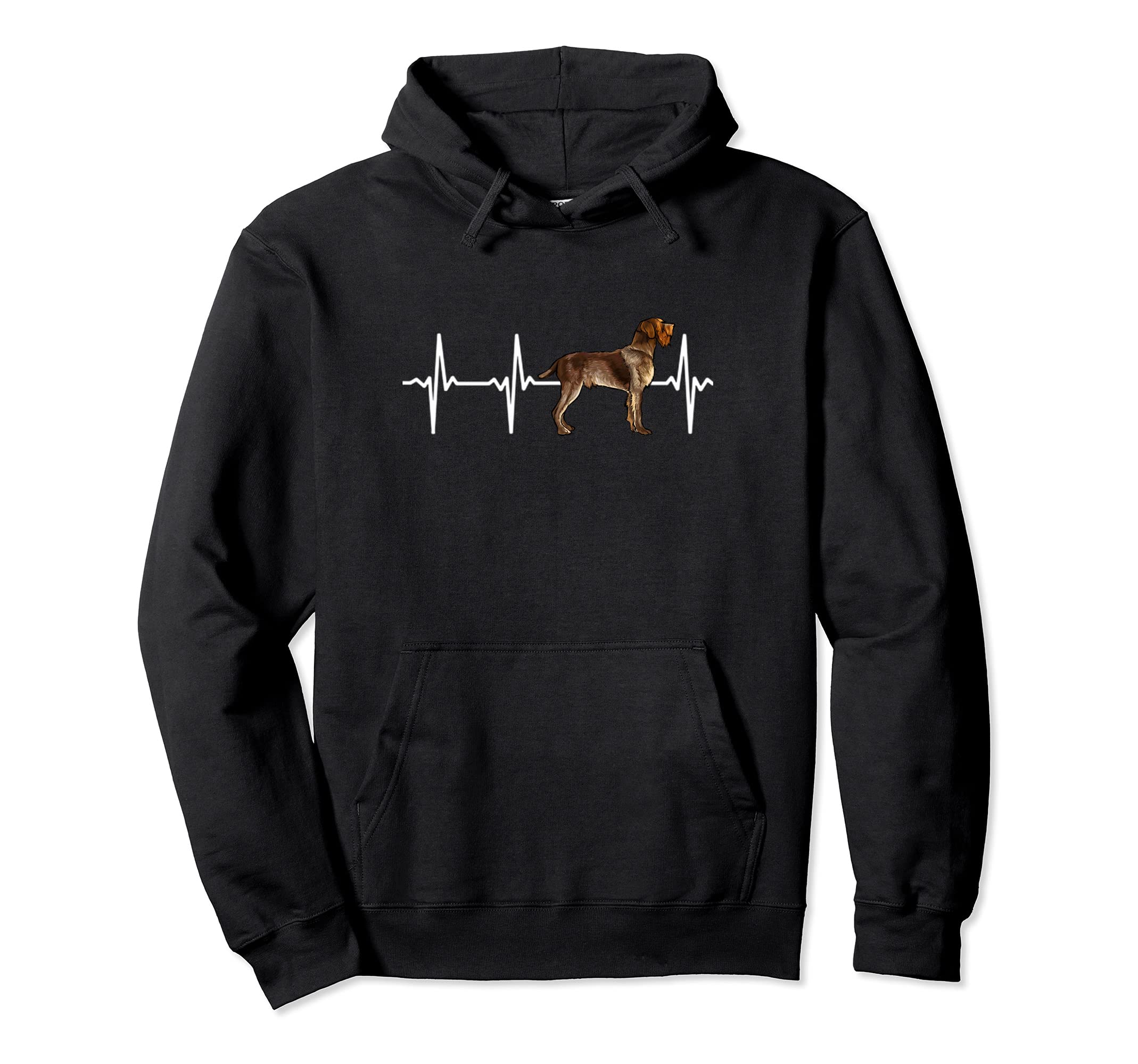 Wirehaired Pointing Griffon Heartbeat Love My Dog Pullover Hoodie
