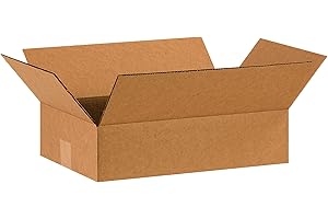 BOX USA 16 x 10 x 4 Corrugated Cardboard Boxes, Flat 16"L x 10"W x 4"H, Pack of 25 | Shipping, Packaging, Moving, Storage Box for Home or Business, Strong Wholesale Bulk Boxes