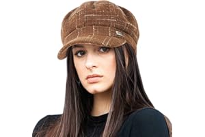 RIMOSNN Women Wool Newsboy Hats Cabbie Hat Beret Paperboy Tweed Baker Boy Cap
