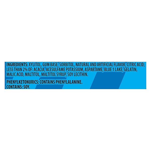 TRIDENT VIBES SOUR PATCH KIDS BLUE RASPBERRY SUGAR-FREE CHEWING GUM, 4 BOTTLES OF 40 PIECES (160 TOTAL PIECES)