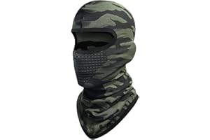 SPTSLFB Camo Balaclava Ski Mask - Windproof Unisex Motorcycle Cover, 3-Lengths, Breathable Full Face Design with Vents
