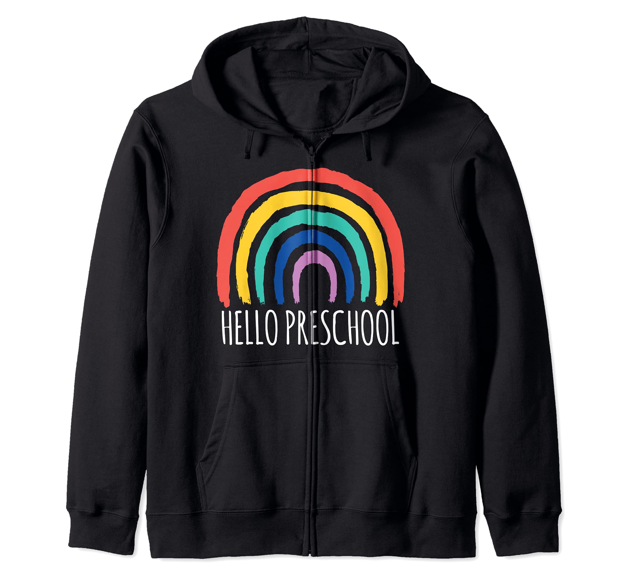 HELLO PRESCHOOL Goodbye School Teacher Pre-K Student Kids Zip Hoodie