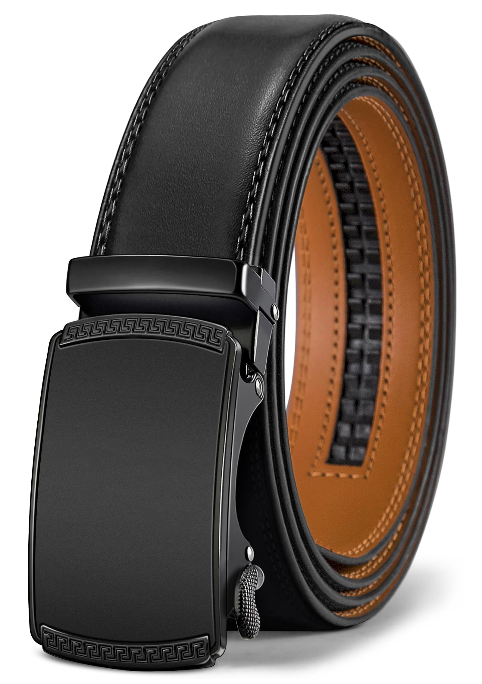 Photo 1 of BULLIANT Men's Belt, Slide Ratchet Belt For Gift Men Dress Pant Shirt Oxfords,Trim To Fit(Black,30"-36" Waist Adjustable)