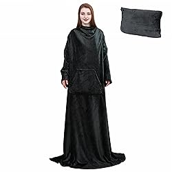 Solaris Travel Wearable Blanket with Sleeves, 2 in