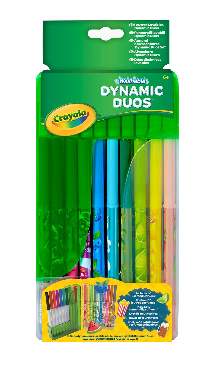 Crayola Dynamic Duos Super Tips Markers, Features Scented Markers,20ct