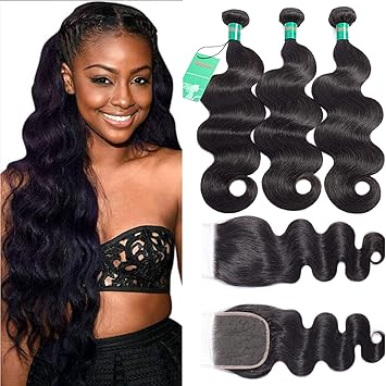 Amazon Com Rabake Virgin Human Hair Bundles With Free Part