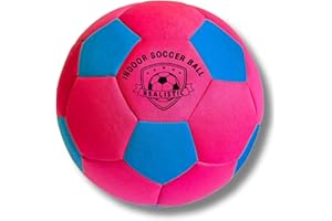 CHAMPHOX Indoor Soccer Balls Size 4, Soft Safe Silent Soccer Ball for Inside House Kids Aged 8-12 Youth Fun Soccer Gifts for Girls Boys Birthday Christmas