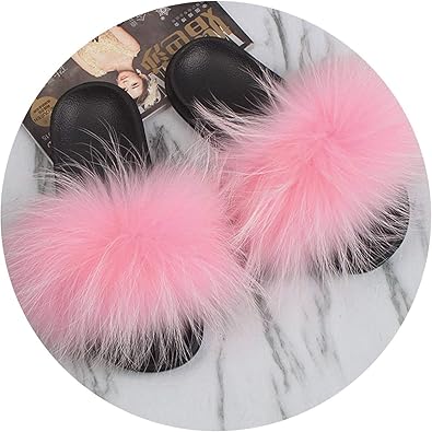 raccoon fur slides amazon