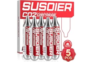 HIDENEL CO2 Cartridges 12 Gram - Cartridges for Pellet Guns - BB Guns - Airsoft Guns - Paintball Gun - 5 PCS