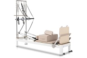 EGNFG Professional Aluminum Pilates Reformer Machine, Heavy-Duty 600lb with German Steel Springs, Studio-Grade Equipment for Home & Commercial, Supports Users 4' to 6'4", Includes Jump Box