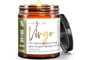 Wax & Wit Virgo Gifts for Women, August Birthday Gifts for Women, Astrology Gifts for Women, Virgo Zodiac Candle Gifts, Virgo Decor, Zodiac Signs, September Birthday Gifts for Women, Zodiac Gifts -9oz