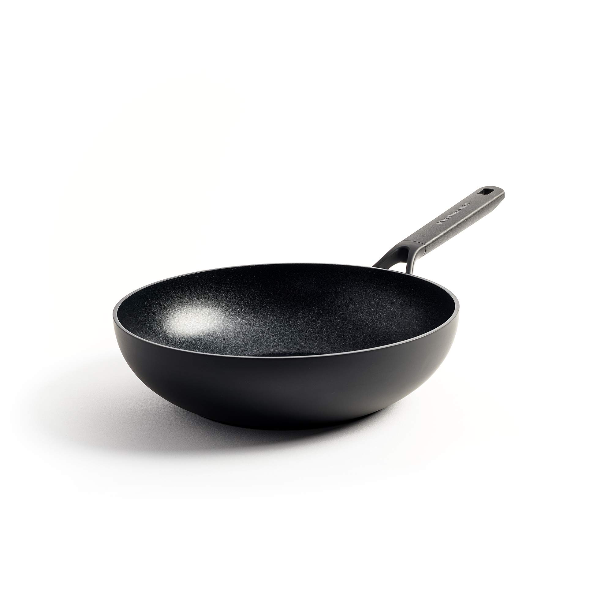 KitchenAid Classic Forged 3-Layer German Engineered Non-Stick, Induction, Oven Safe, Black, 28cm/3.6l Wok