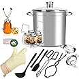 GraceKit Canning Supplies Starter kit Canning Pot with Rack and Lid Stainless Steel Stock Pots Home Canning Tool Kit Canning Supplies Starter Kit Beginners Tools Set Canning Pot With Rack And Lid