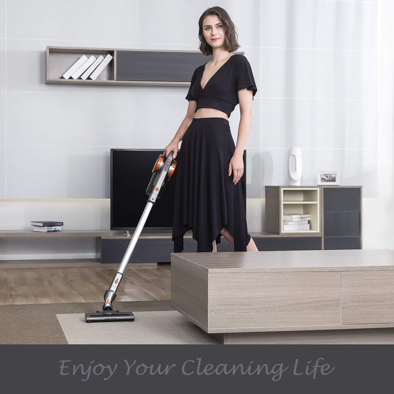 Stick Vacuums & Electric Brooms PUPPYOO Rechargeable 2in1 Cordless