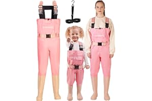 DaddyGoFish Chest Waders for Kids and Adults, Fishing and Hunting Waders with a Pocket and a Wader Hanger