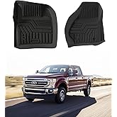 ALWBETHE Winter Car Floor Mats for Ford F-250/F-350/F-450/F-550 Super Duty (All Models) 1999-2007/2000-2005 Excursion, All Weather Protection Anti-flip Waterproof Durable Floor Liners Carpet