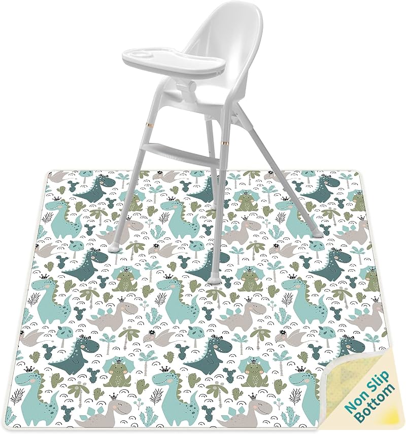 BolAAzuL Splash Mat Under High Chair Anti Slip Waterproof Floor Protector