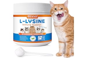 Lysine for Cats - 4.23 oz, Immune System Support, Allergy Relief, Respiratory & Eye Health, Salmon-Flavored Cat Supplement