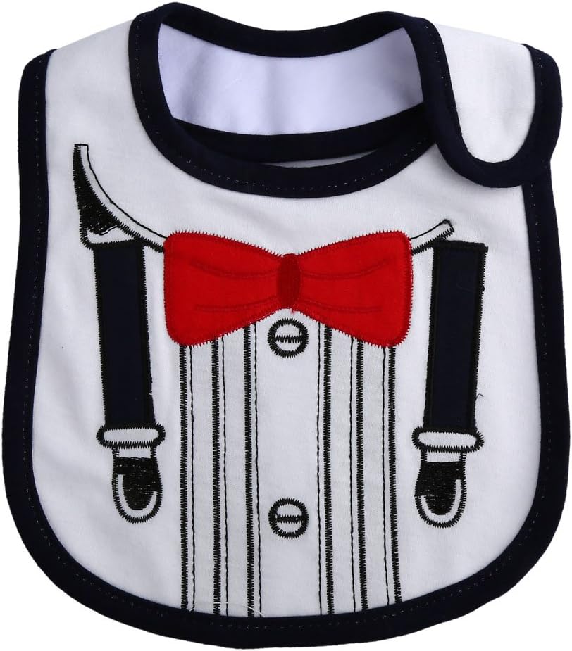 MIOIM Waterproof Baby Kids Infant Cute Cartoon Pattern Bibs 3 Layer Lunch Towel