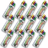 ArtCreativity Christmas Crayons for Kids (Bulk), 12 Boxes, Each Box with 4 Crayons, Great for Party Favor Bundle, Perfect for Classroom Goodie Bags, Fun Holiday Stocking Stuffers