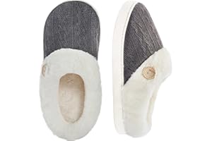 BUNYISCN Memory Foam Slippers for Women Men Casual Cozy Fuzzy Bedroom Slippers Women Ladies Slippers Soft Shoes Chinese Slippers House Slippers for Woman Pink Slippers for Women Indoor and Outdoor Blue Navy