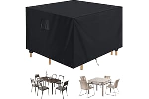 Patio Furniture Cover, 420D Outdoor Table Chair Set Covers with Storage Bag, Waterproof and Windproof Anti-UV Sofa Couch Cove