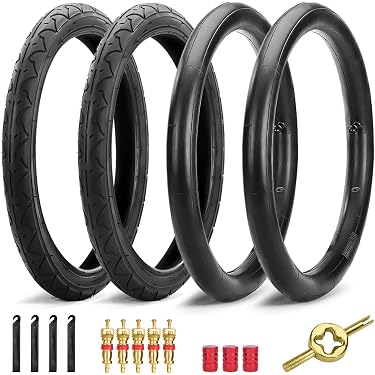 2x BUMBLERIDE Stroller Inner Tubes – 12 Inch Straight Valve, Black, Replacement Wheels Parts