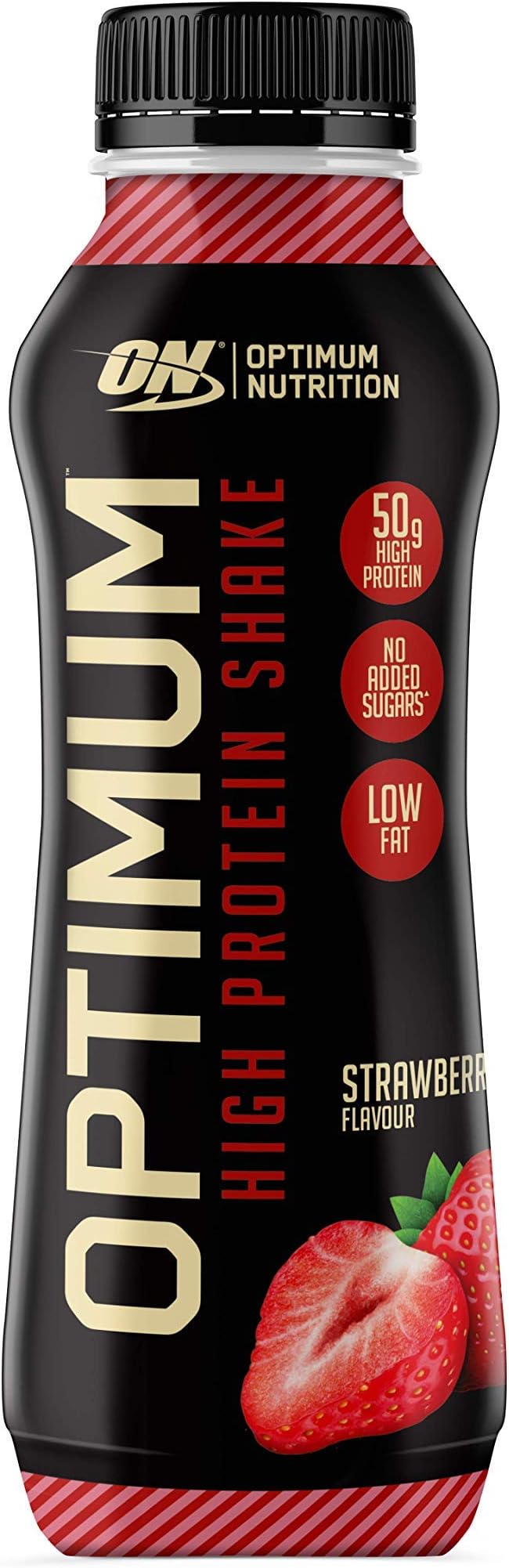 Optimum Nutrition Protein Shakes Strawberry Ready to Drink 50g High Protein with no Added Sugar