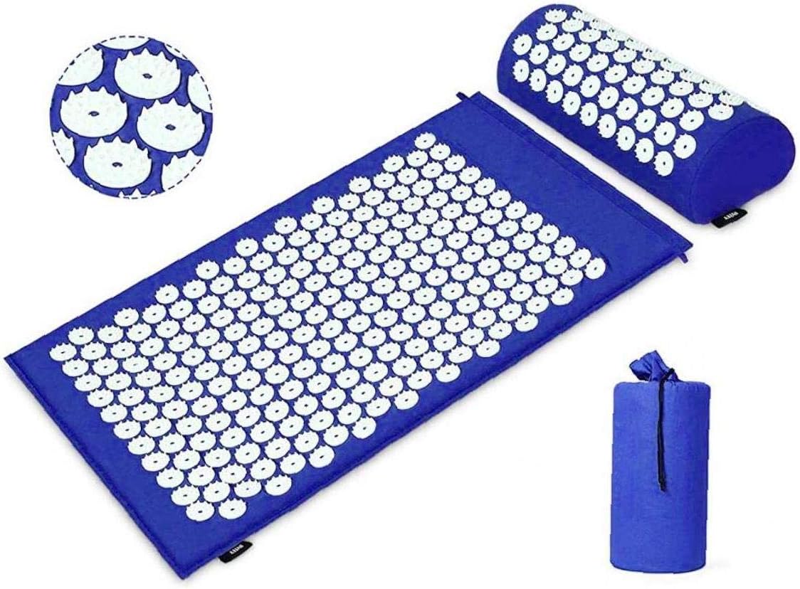 Odoukey Acupressure Mat Set Muscle Pain Tension Release Acupuncture Mat for Back/neck Massage