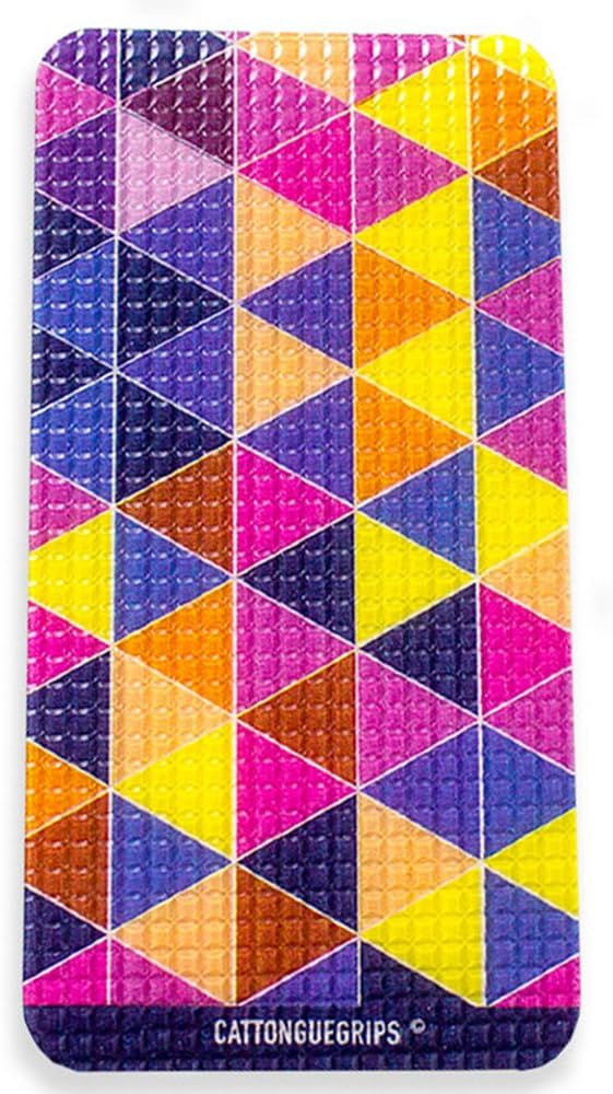 Non-Abrasive Cell Phone Grip by CatTongue - 2.25” x 4” Non Slip Grip for Smartphones Compatible with iPhone and Android, Universal Grip with No Added Bulk (Kitty Cat, Mix it Up and Try Another Angle)