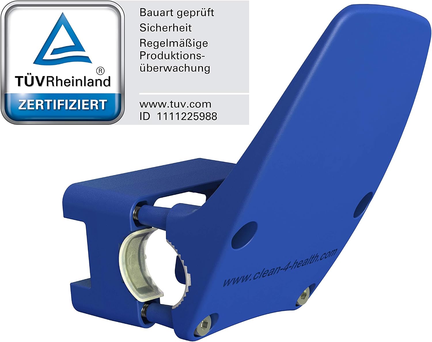 EHMANN Clean4Health Hands-Free Door Opener, 9580x0000, Blue, to Avoid Contact with Door Handles, 105x71x78 - Image 4