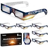 Solar Eclipse Glasses AAS Approved 2026,6 Pack Solar Eclipse Glasses for Direct Sun Viewing-ISO 12312-2:2015(E) &amp; CE Certified