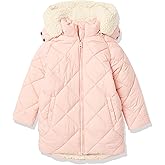 Amazon Essentials Girls and Toddlers' Long Quilted Cocoon Puffer Coat