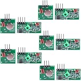 HiLetgo 5 Sets 433M Transmitter + Receiver Kit High Frequency Super Regenerative Transceiver Module for Burglar Alarm